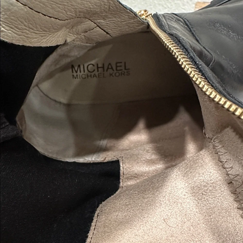 Michael Kors Black Leather Over the Knee Boots - Picture 12 of 12